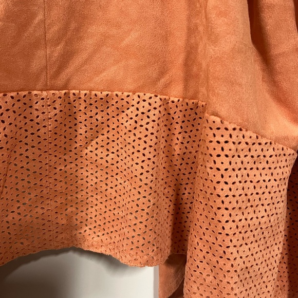 Chico's Light Coral Open Front Cardigan - Picture 6 of 7